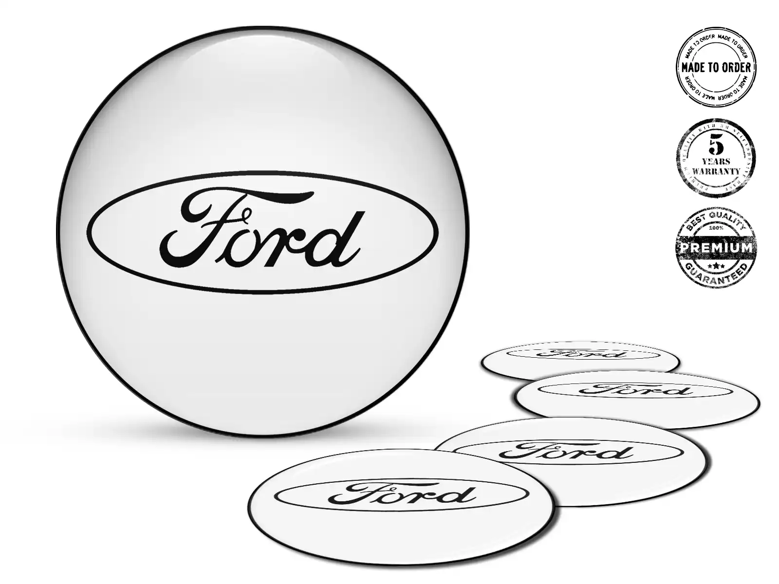 Ford Dome-Sticker-Logo Premium Silikon-Design
